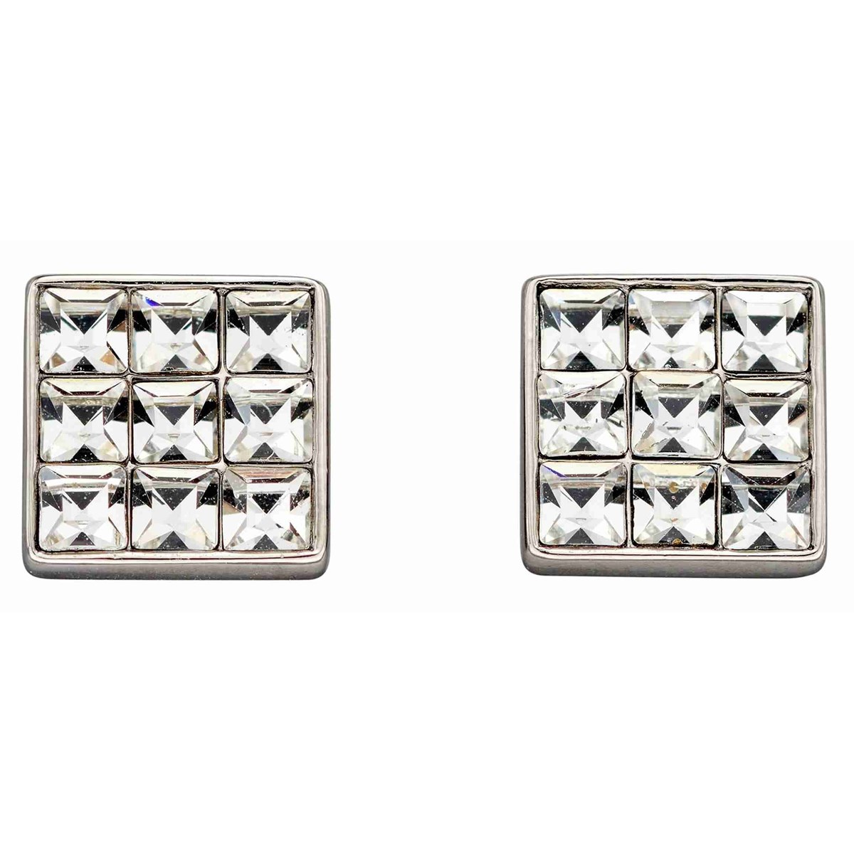 Boucle d'oreille cristal en argent 925/1000