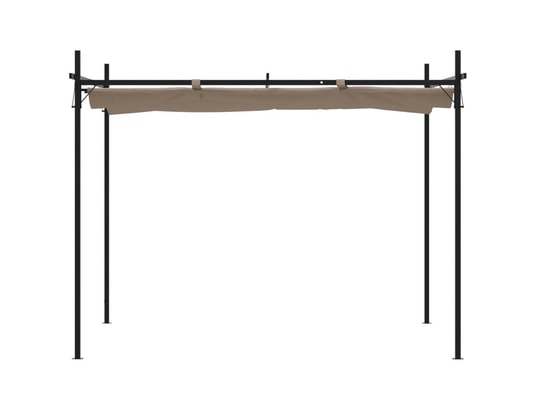 VIDAXL - Pergola avec toit rétractable taupe 295x292x230 cm