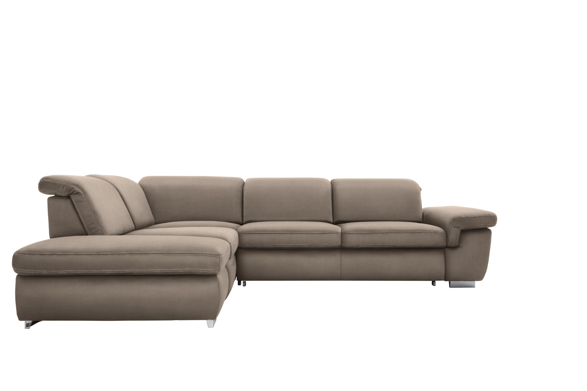 polsterpower Boxspringsofa - Miro mandel - Basismodell - Ottomane links