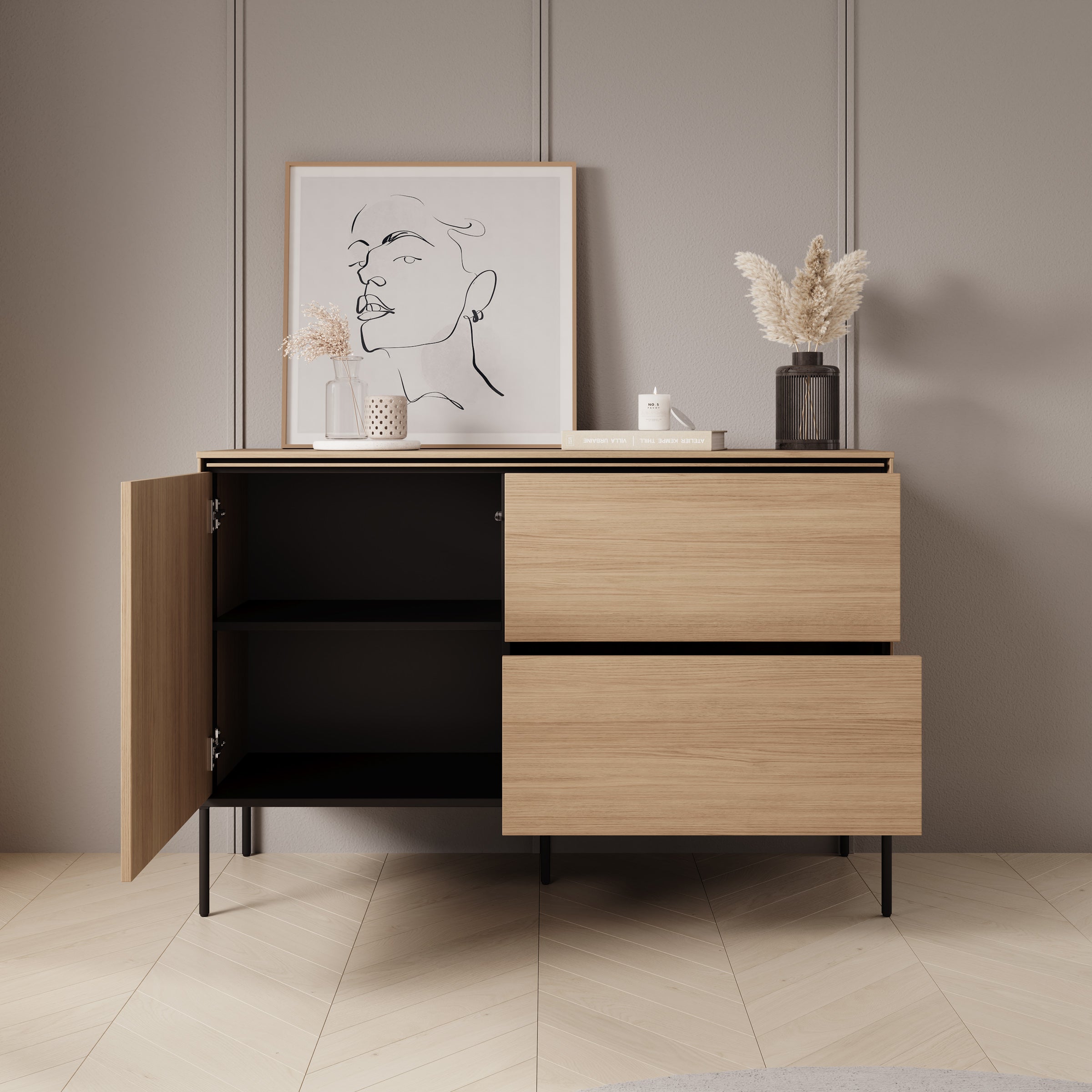 Vicious - Dressoir - Eiken - 127x41x85 cm