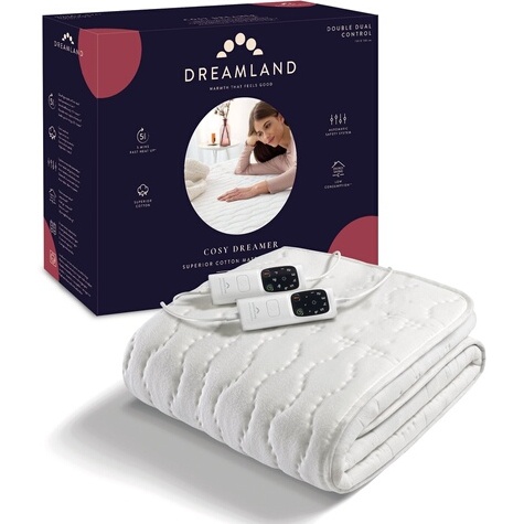 Couverture chauffante Dreamland Surmatelas chauffant Cosy Dreamer 150x160 cm Blanc