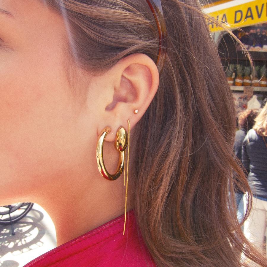 Timi Of Sweden Elianna Large Statement Hoop Earrings Stainless Steel 30mm