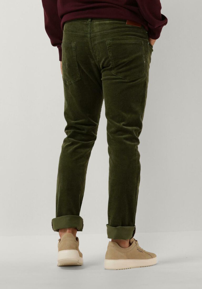 SCOTCH & SODA groene scotch & soda pantalon regular slim ralston corduroy jeans in organic cotton