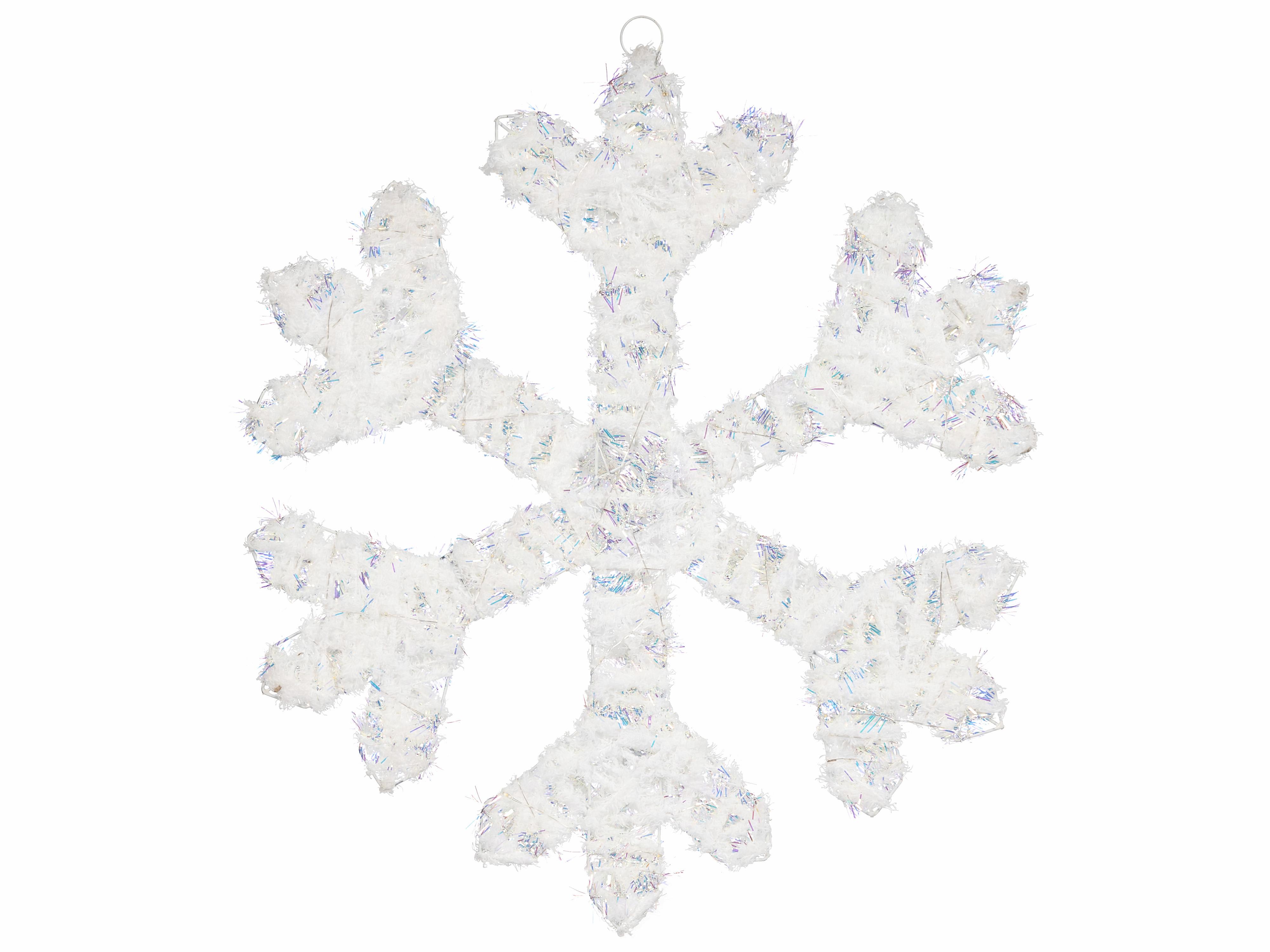 Set van 2 kerstdecoraties LED GURRE Sneeuwvlok 40/50 cm Wit