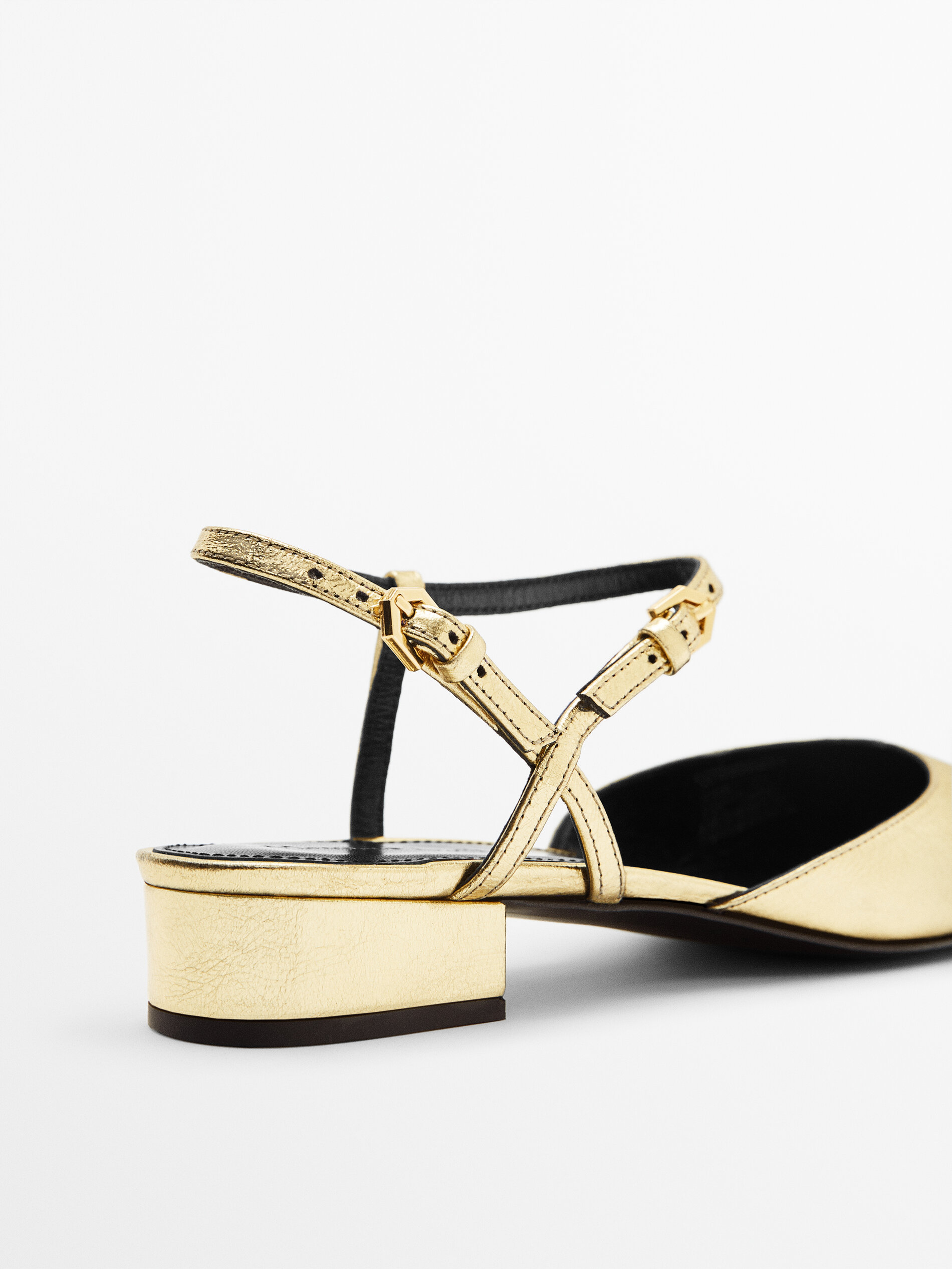 Skin Zapato tacón destalonado - DORADO