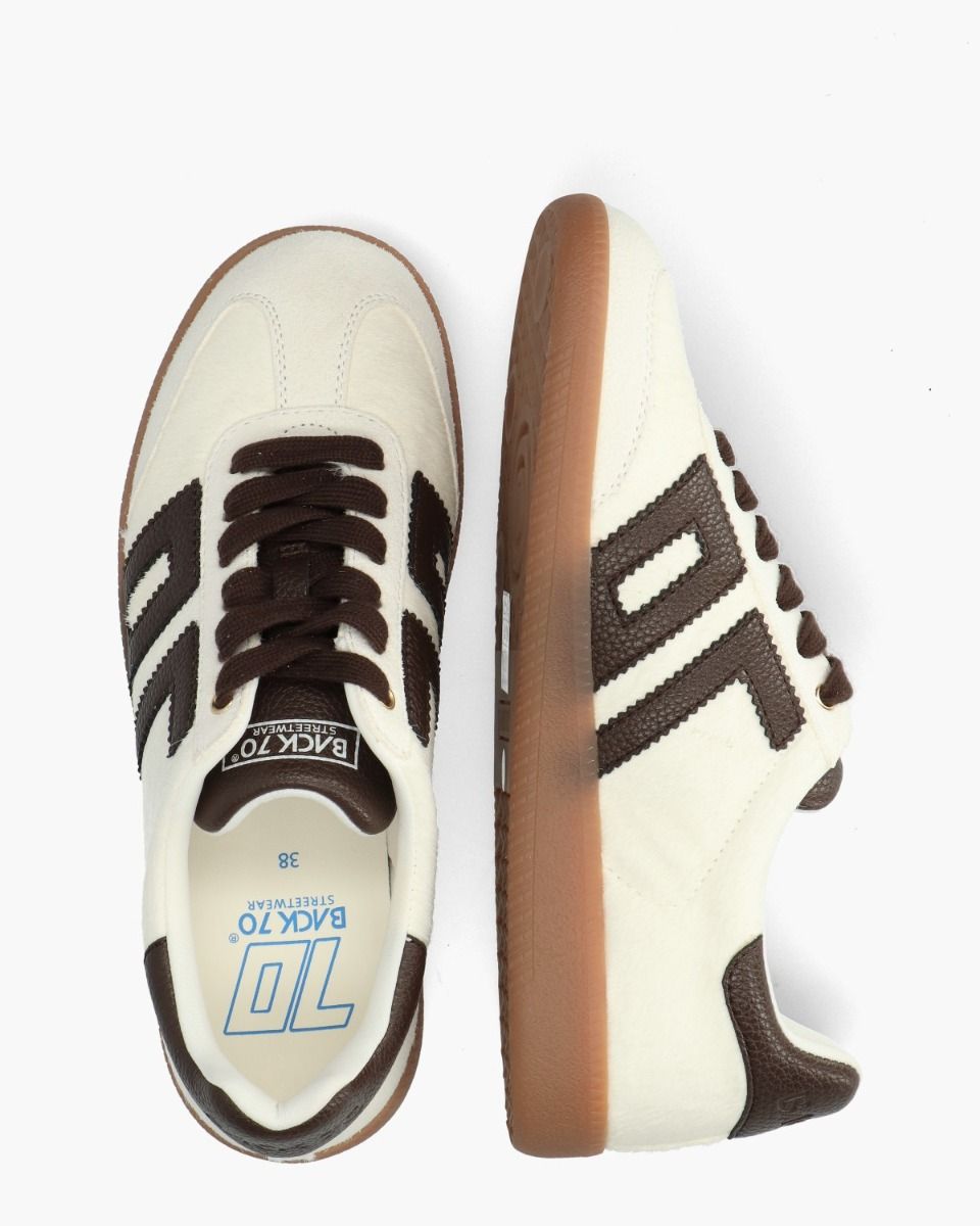Back 70 Cloud Off-White/Donkerbruin Damessneakers