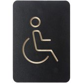 Pictogramme 'WC handicapés', noir