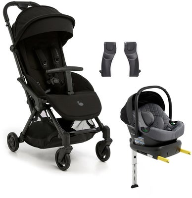 Beemoo Easy Fly Lux 4 Trille inkl Route i-Size Babybilstol & Base, Jet Black/Mineral Grey