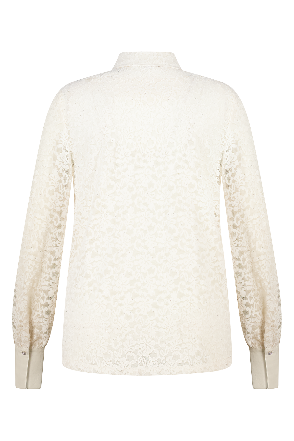 Top met kant en pailetten Cream