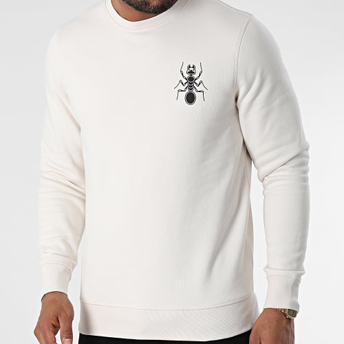 Sweat Crewneck Original Spirit Beige Noir
