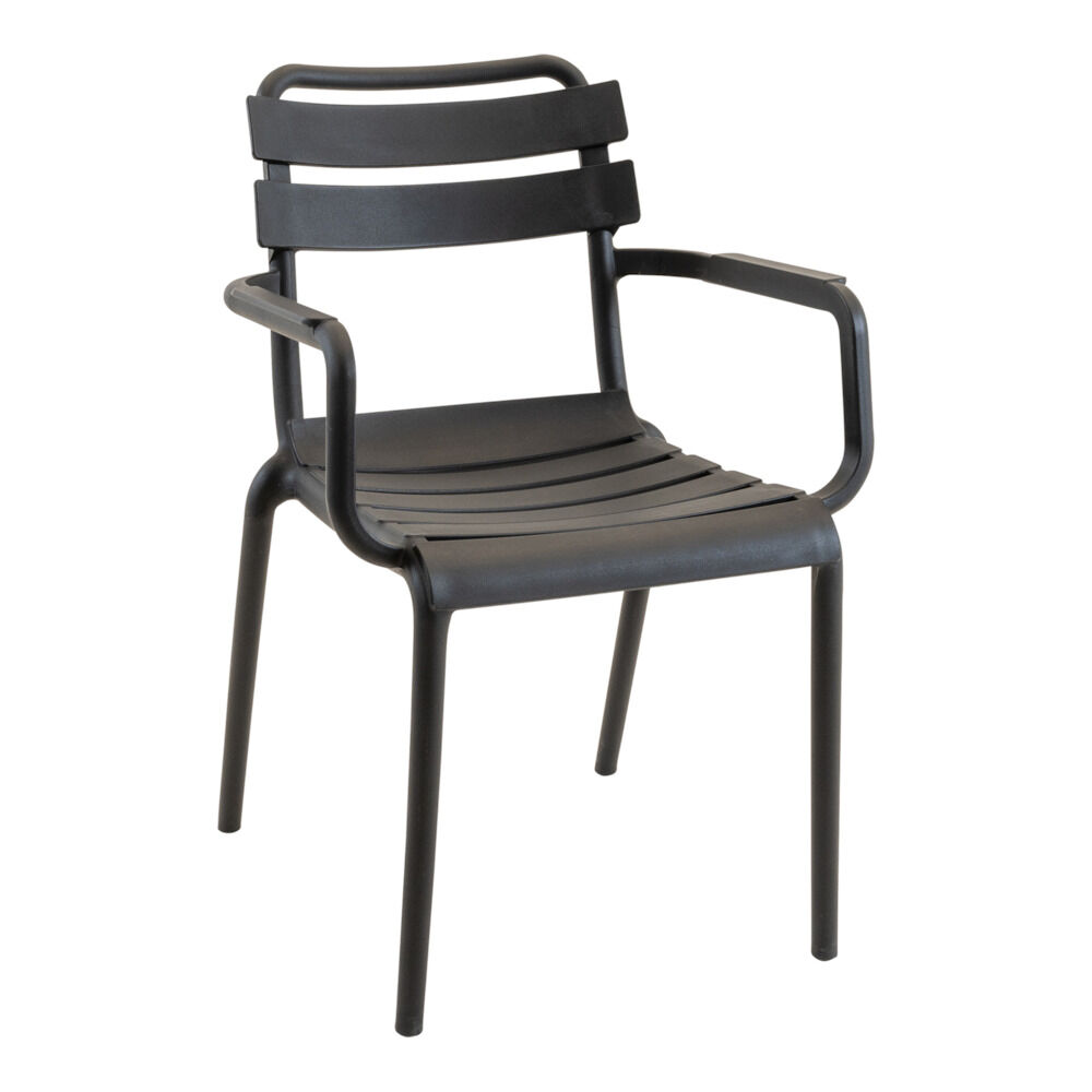 Lesli Living Torvi - Tuinstoel - Zwart - 56x81x54 cm