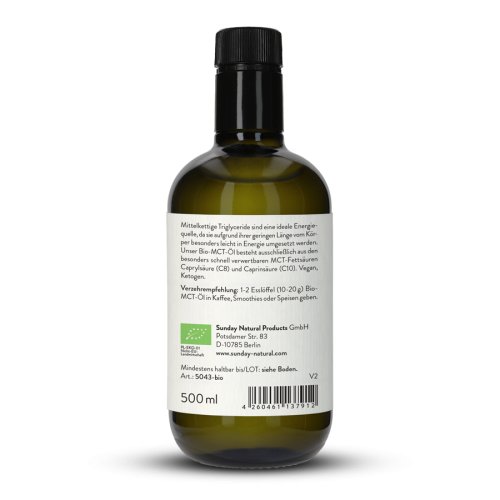 Sunday Natural Products  BioMCTÖl C8 + C10