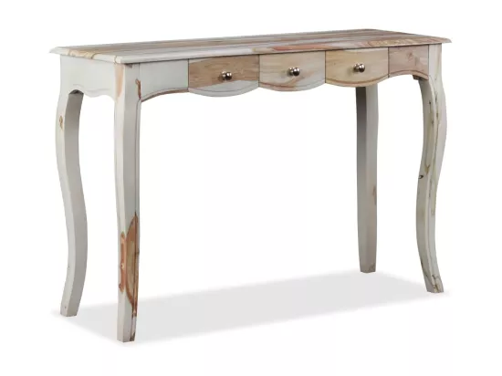 Table console et 3 tiroirs Bois massif 110x40x76 cm
