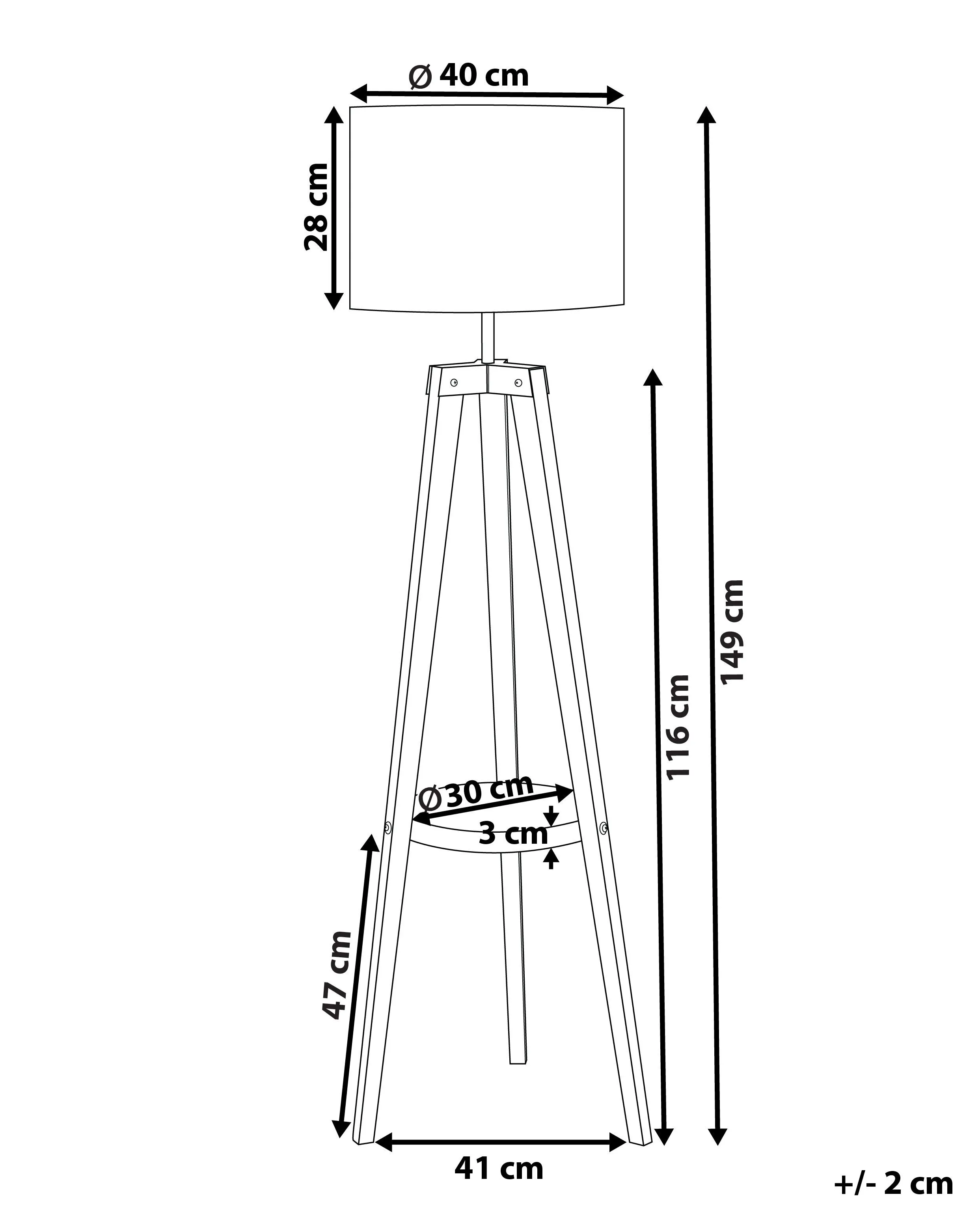 Staande lamp BLUFF Dennenhout Wit
