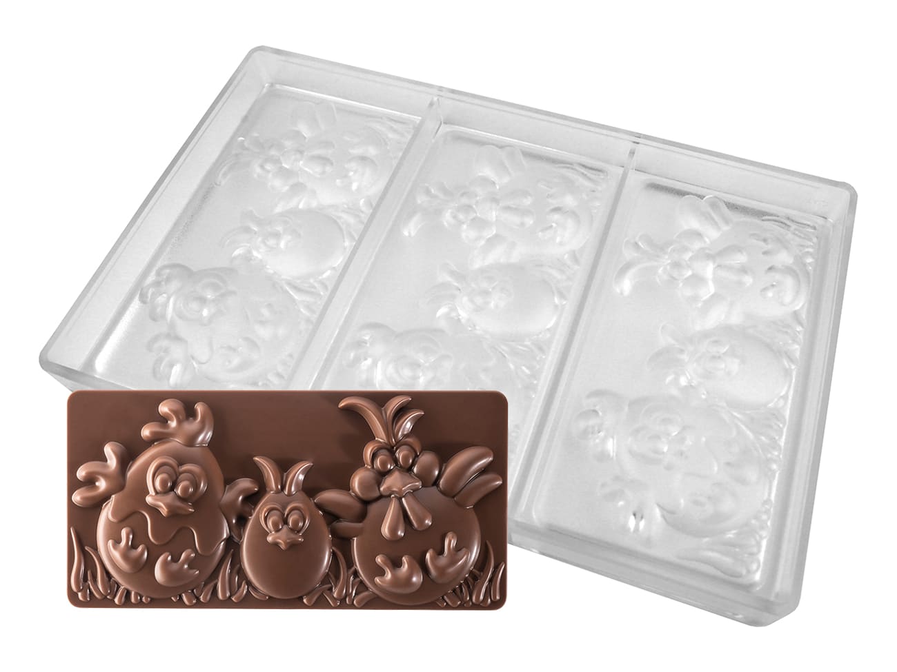 Moule chocolat - Easter Friends - 3 tablettes - Pavoni