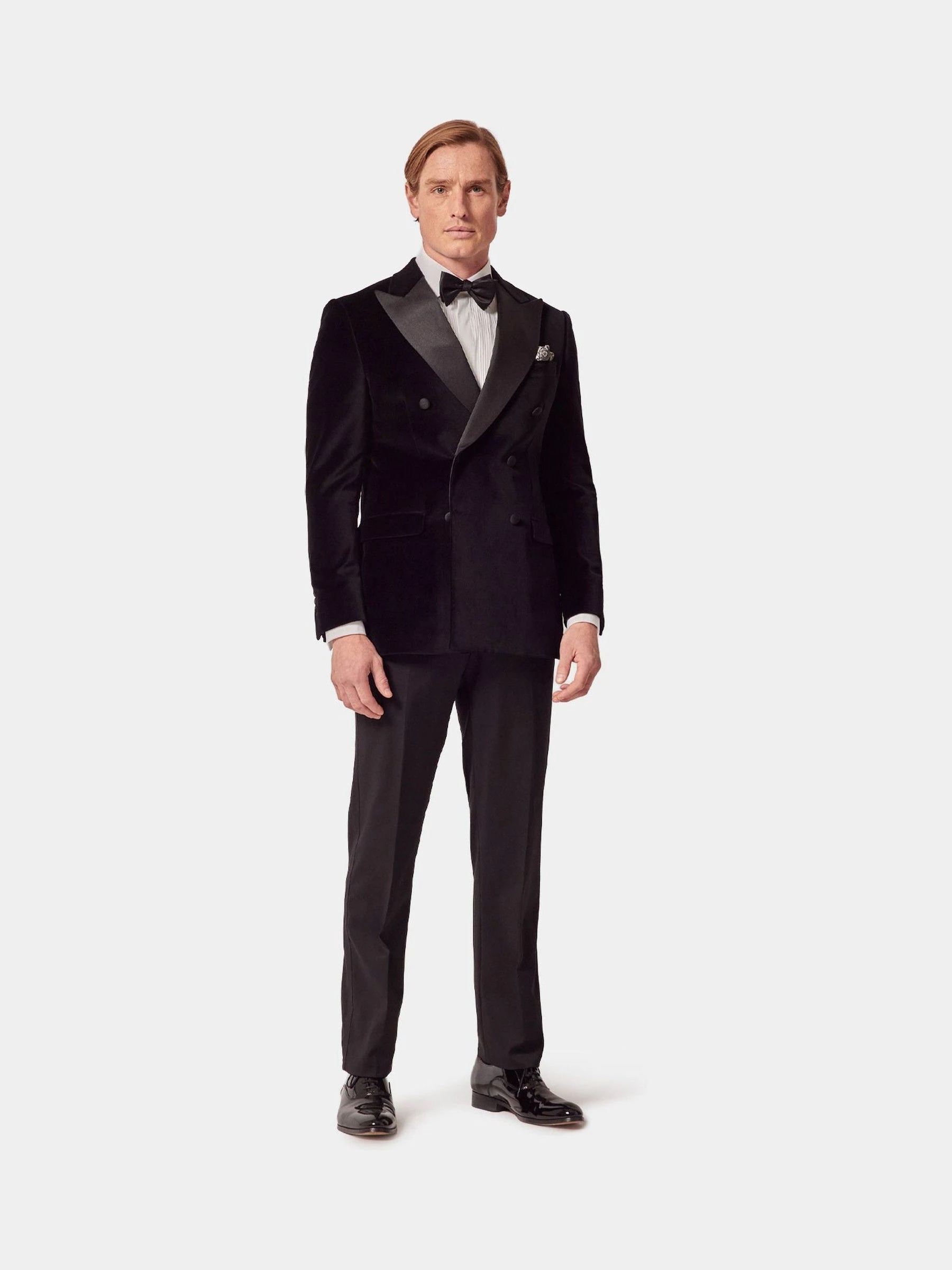 Hawes & Curtis Plain Velvet Black Jacket