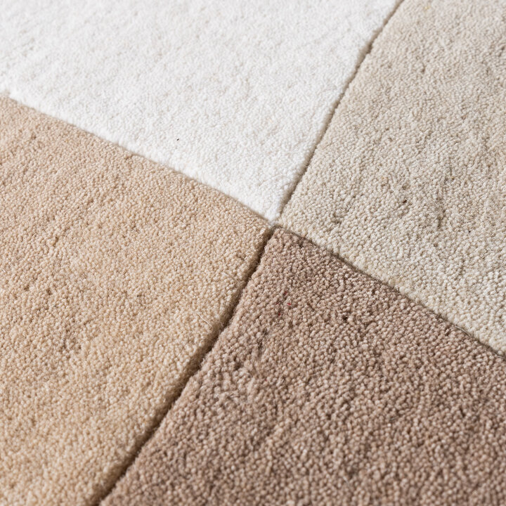 Wollen abstract vloerkleed - Clarice Creme/Beige
