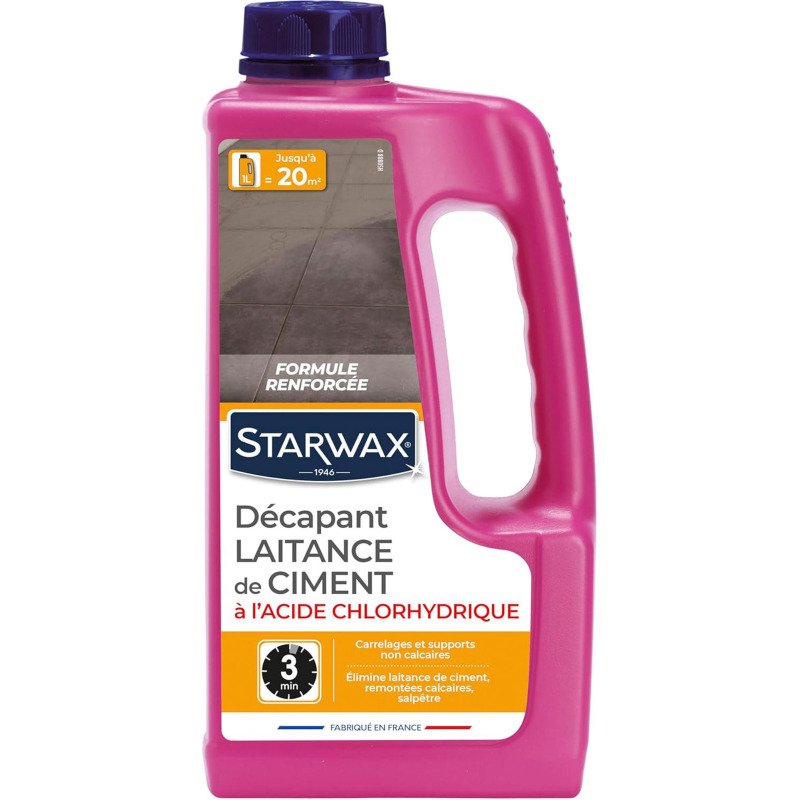 Décapant laitance de ciment - carrelage - 1L