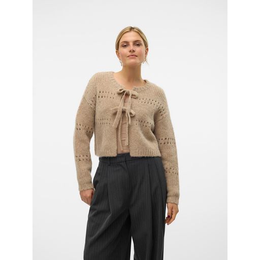 Vero Moda Adelina Short Cardigan, Silver Mink, XL