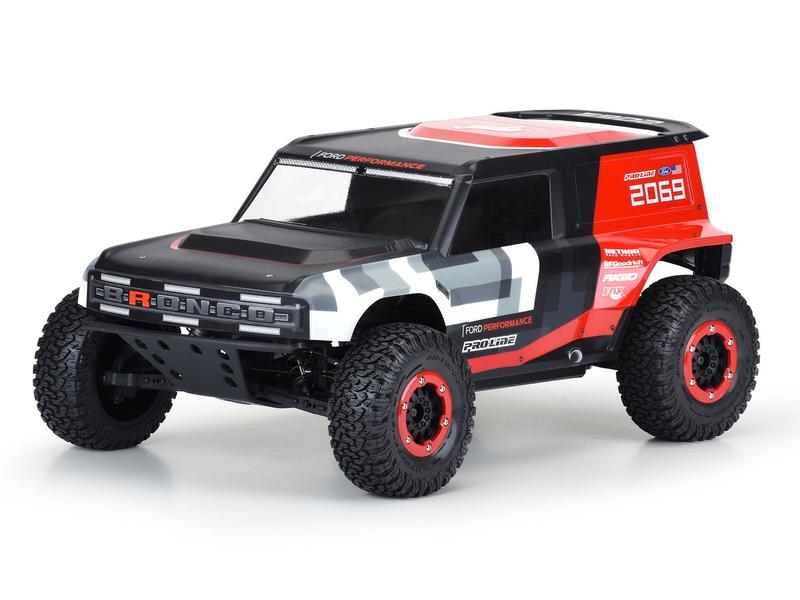Proline Karosserie Ford Bronco R unlackiert, 1:10 Ford Bronco Race Truck Karosserie für SCT