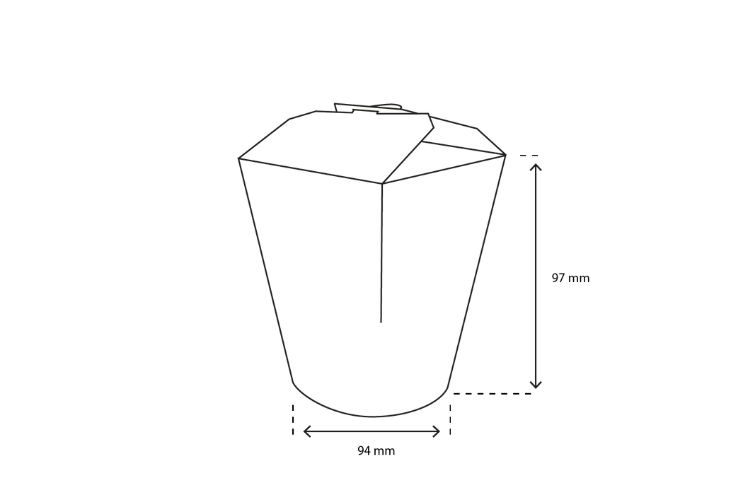 Wok to Go beker 26oz 750ml kraft