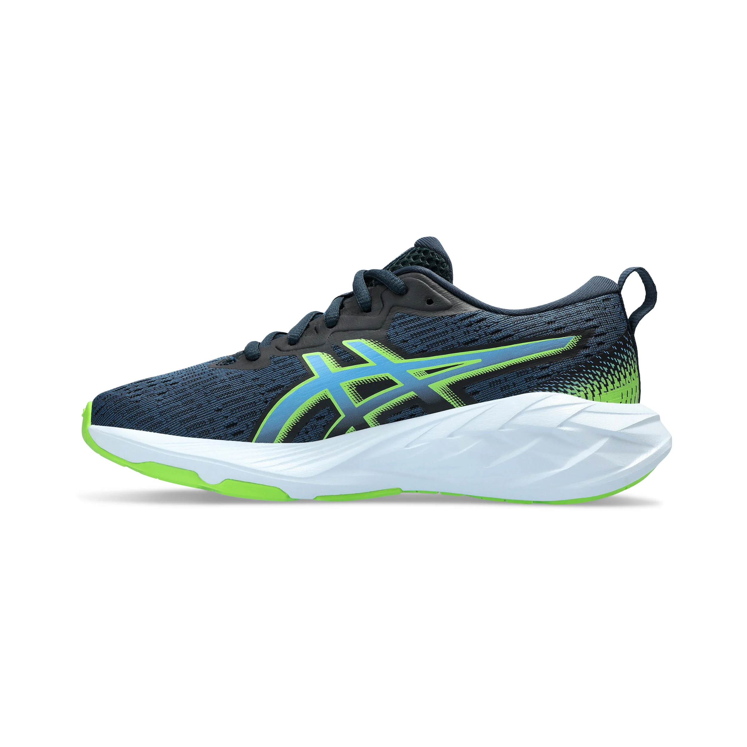 ASICS Novablast 4 GS Chaussure De Running Sans Stabilisateurs Enfants - Bleu Foncé , Turquoise