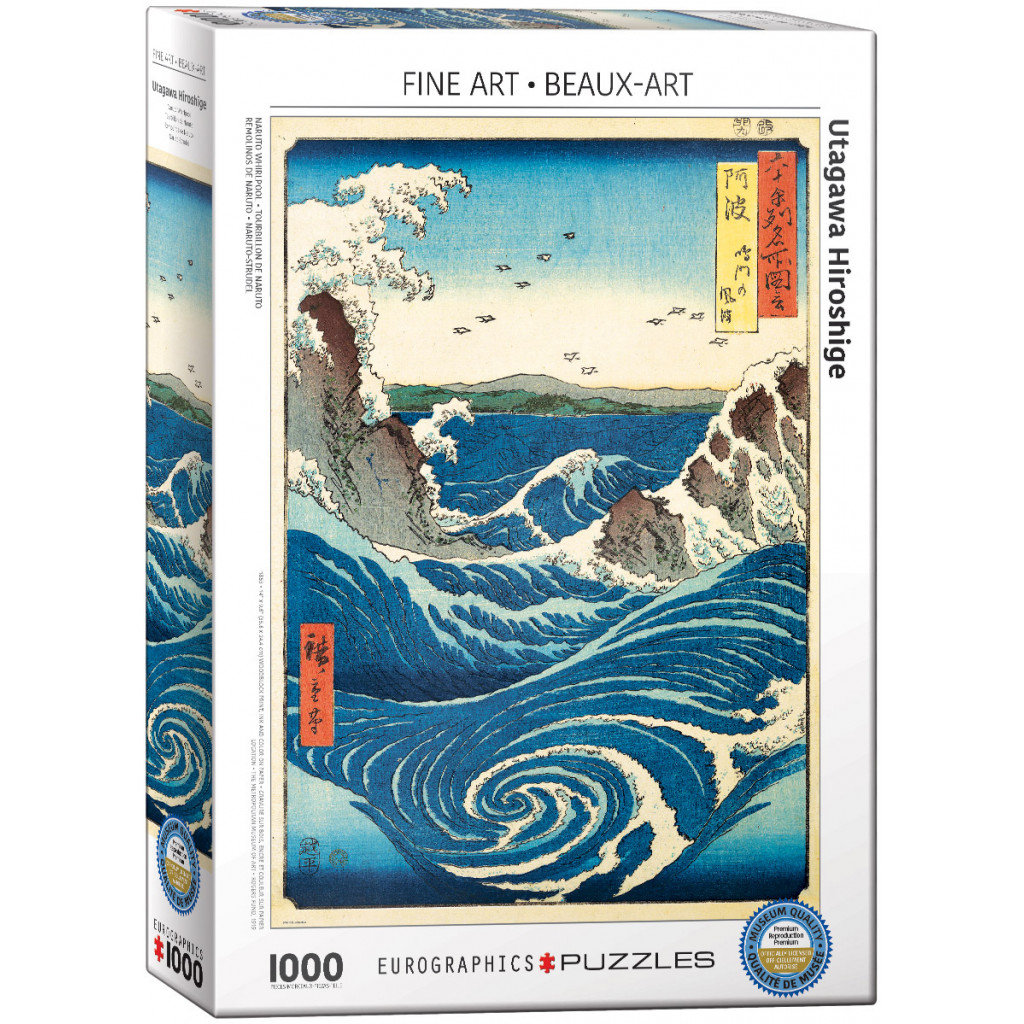 Puzzle - Utagawa Hiroshige - Le Tourbillon de Naruto - 1000 Pièces