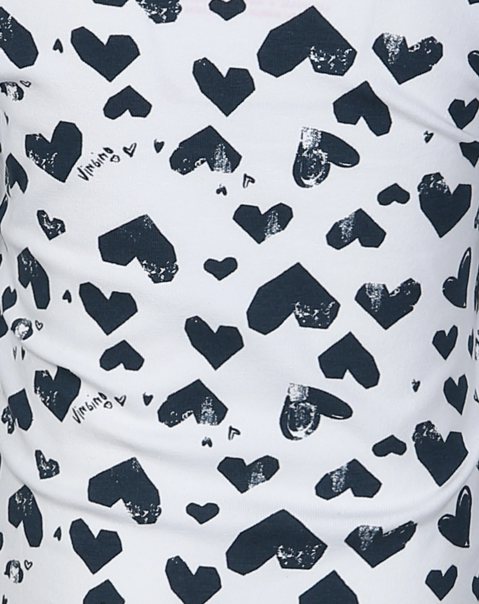 Langarmshirt JUDITH BABY gemustert in weiß/dunkelblau