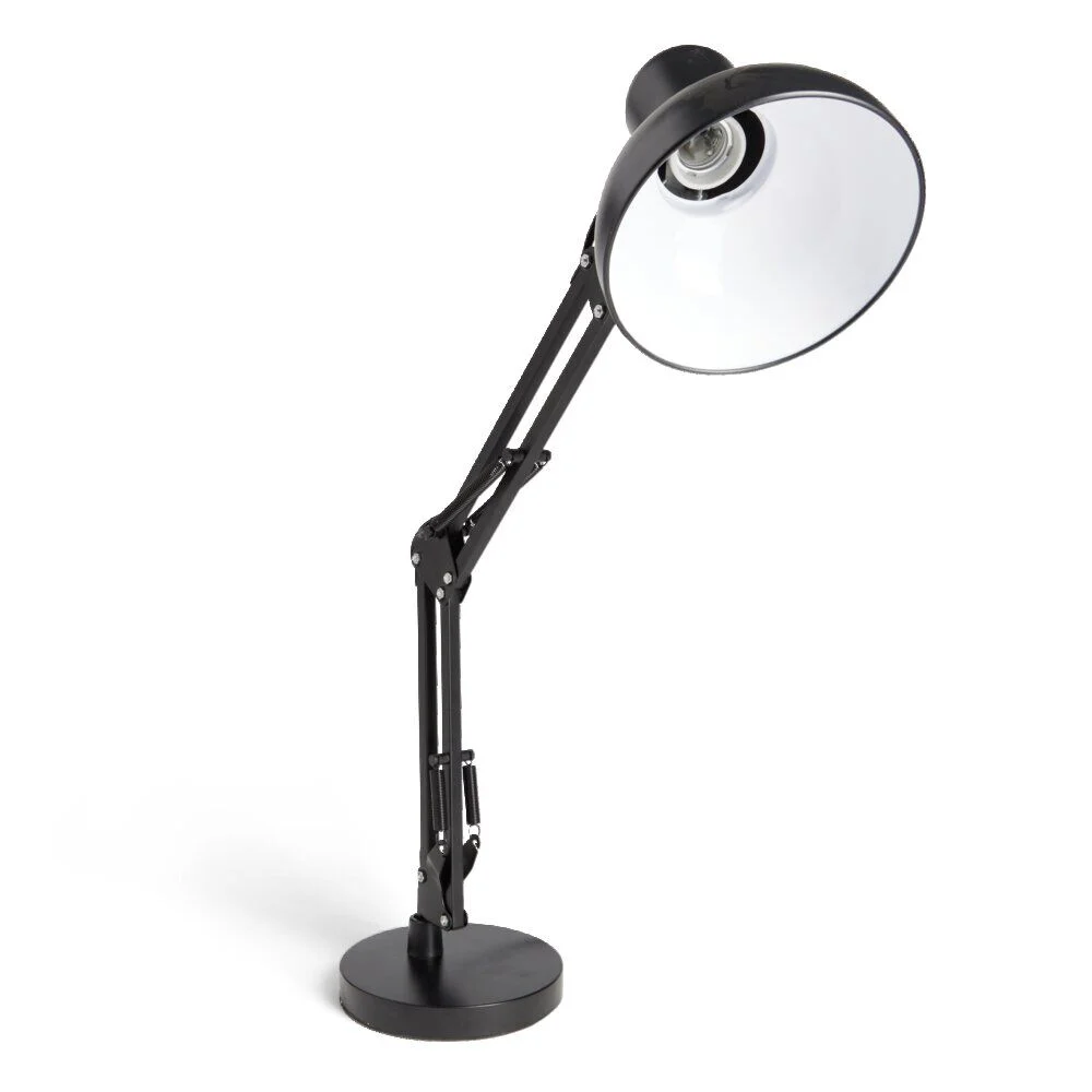 Lampe architecte métal noir H56cm