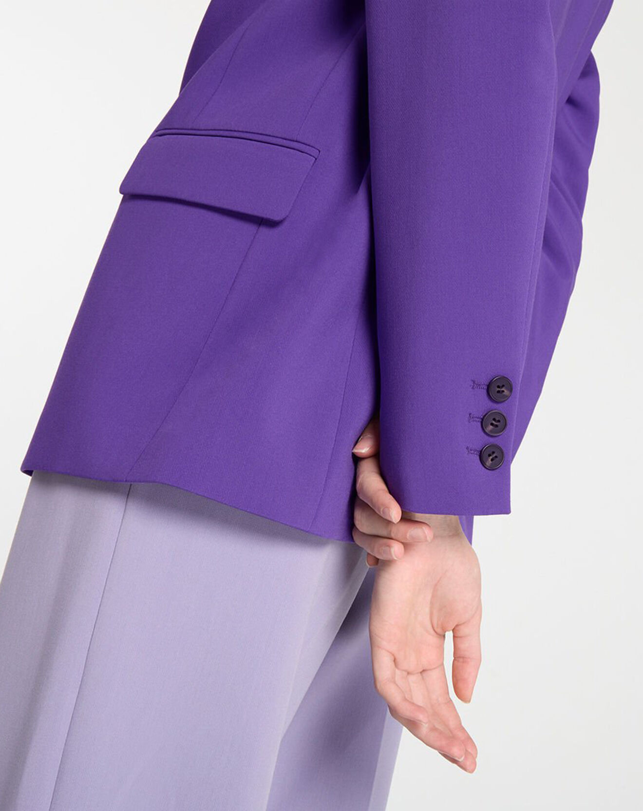 Galeries Lafayette Veste blazer Rune double boutonnage violette