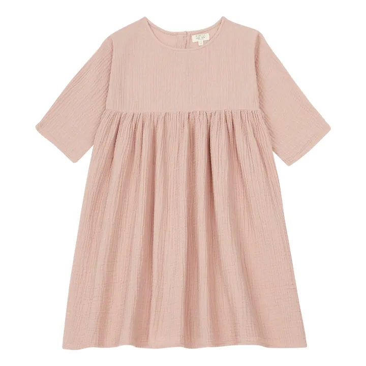 The Simple Folk Robe Gaze de Coton Bio | Rose pâle