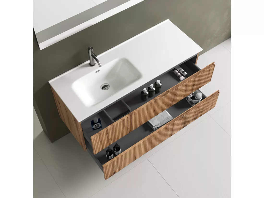 Ensemble salle de bain SX vasque 4 pièces VENERE chêne
