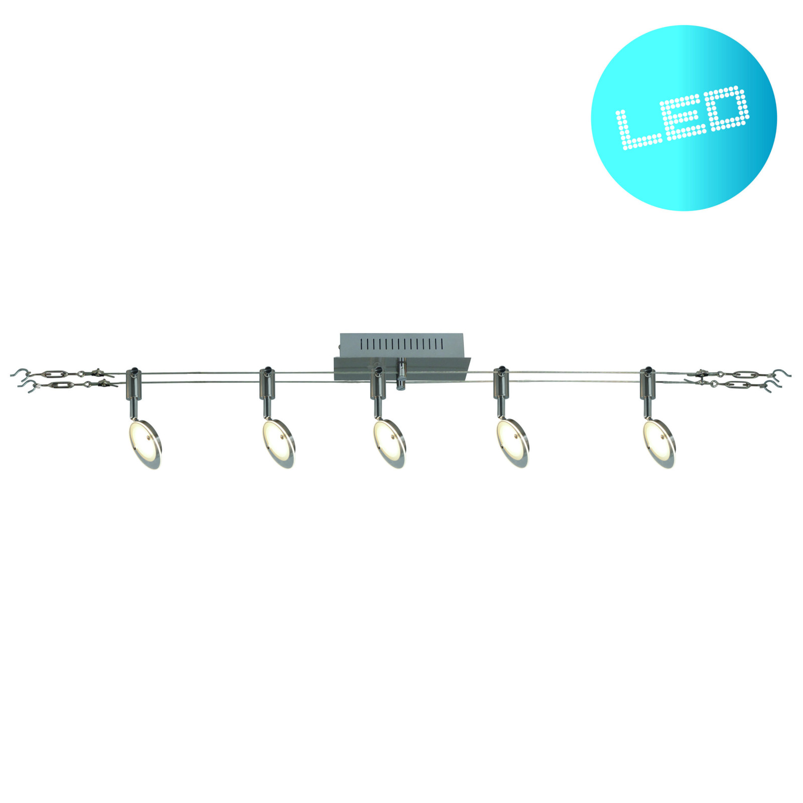 LED-Seilsystem TONY - Stahl - 120 cm
