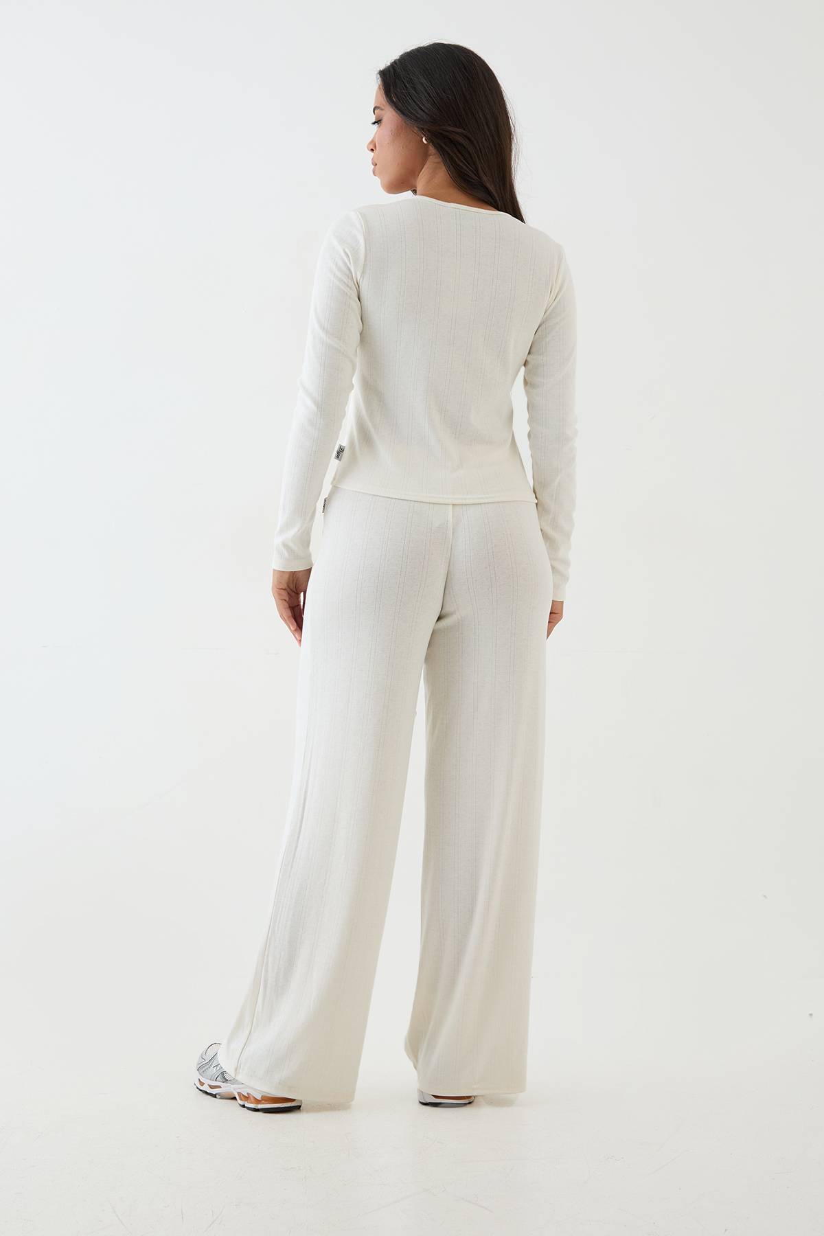 Pantalon Large En Maille Pointelle Dsgn Studio