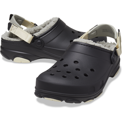 Crocs All-Terrain Lined Clogs, Black, 37/38