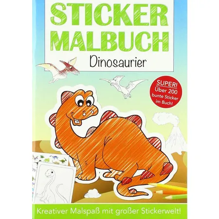 media Verlag Stickermalbuch: Dinosaurier