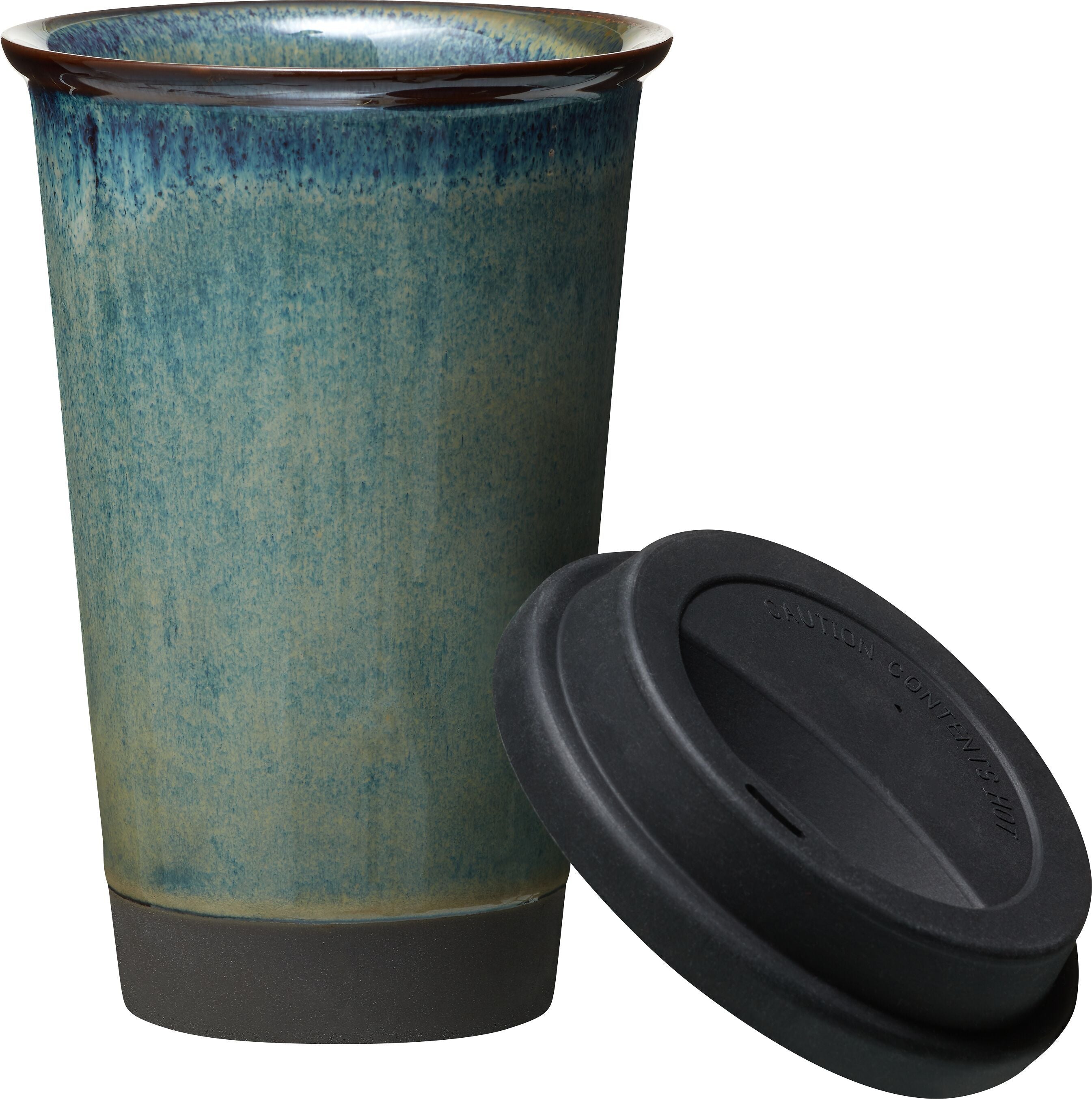 YUNA BECHER GRUEN/GRAU MATT D9.5X14CM - Grün / H: 14.0 cm