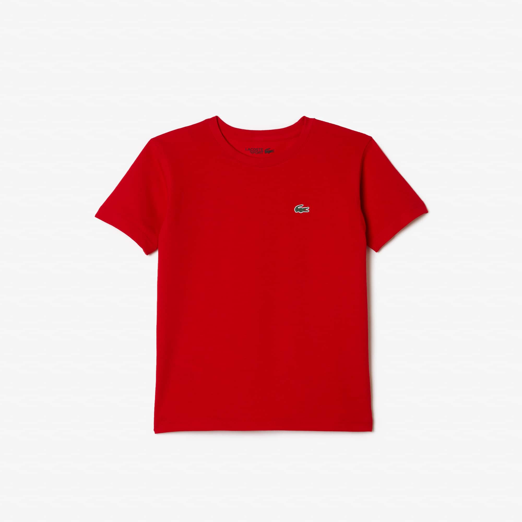 T-shirt Garçon Lacoste SPORT en coton mélangé respirant uni T-Shirts & Chemises - Rouge - Lacoste - Garçon