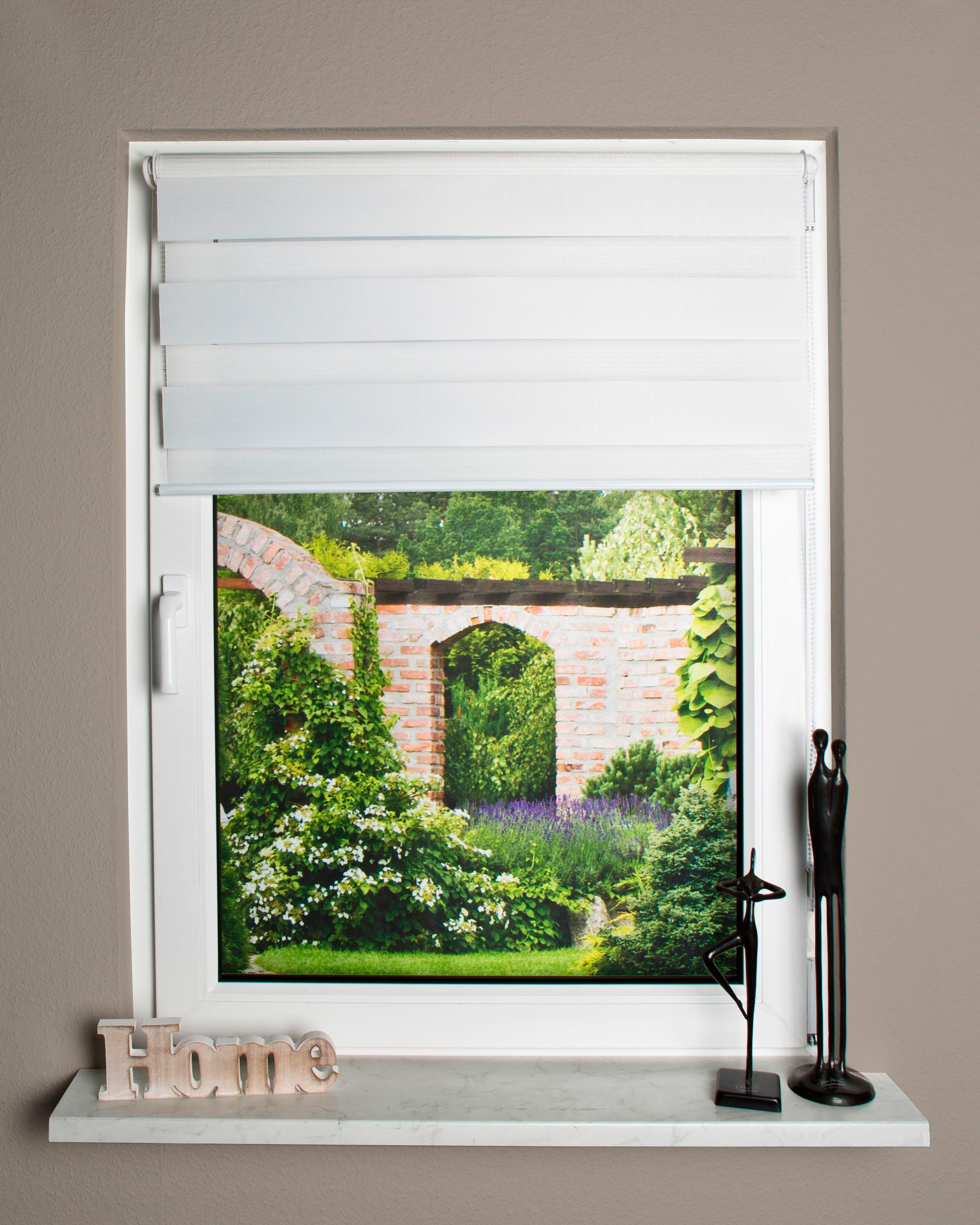 HOME WOHNIDEEN Doppelrollo »STRIPES« Lichtschutz ohne Bohren