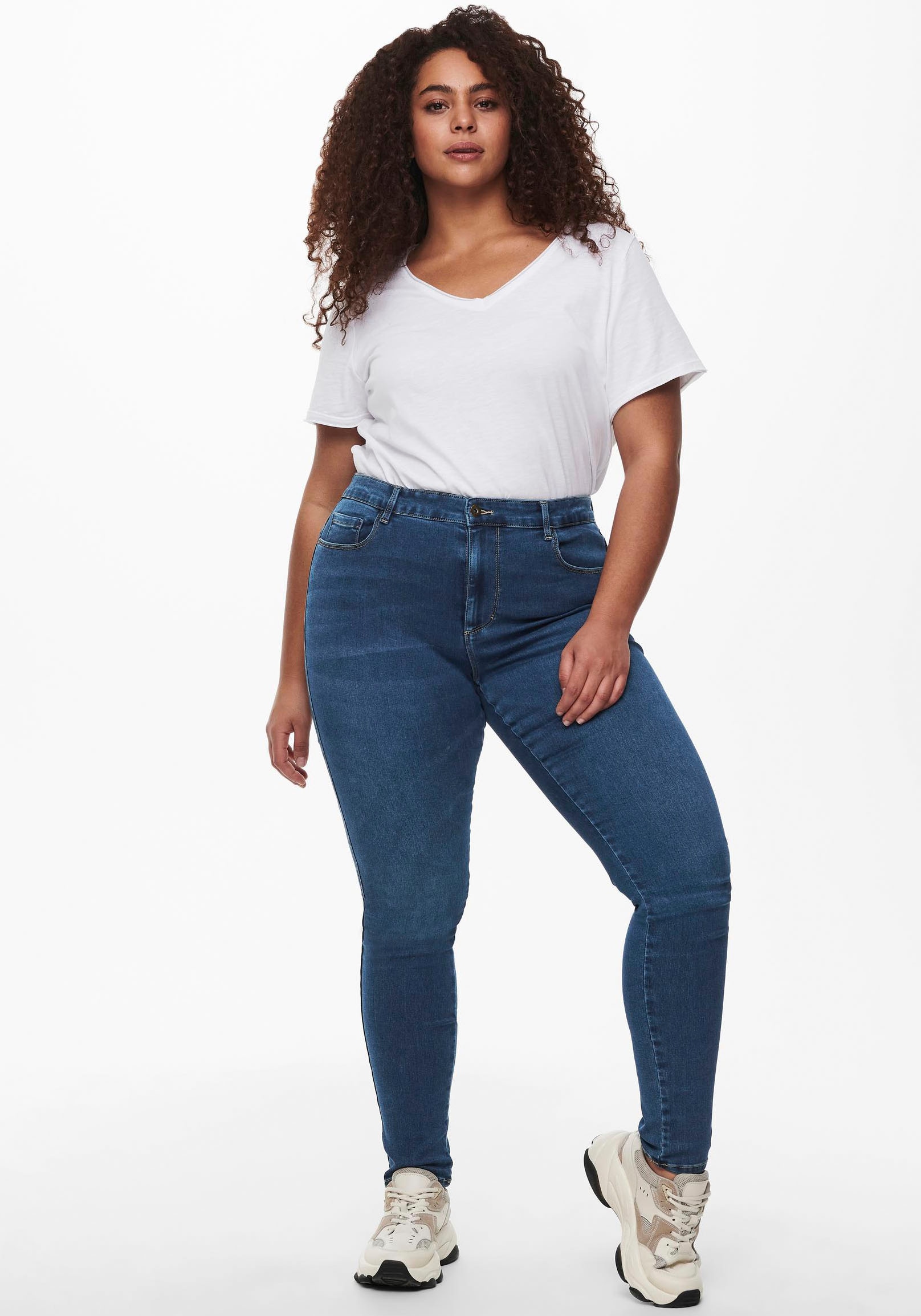 ONLY CARMAKOMA High-waist-Jeans »CARAUGUSTA HW SK DNM«