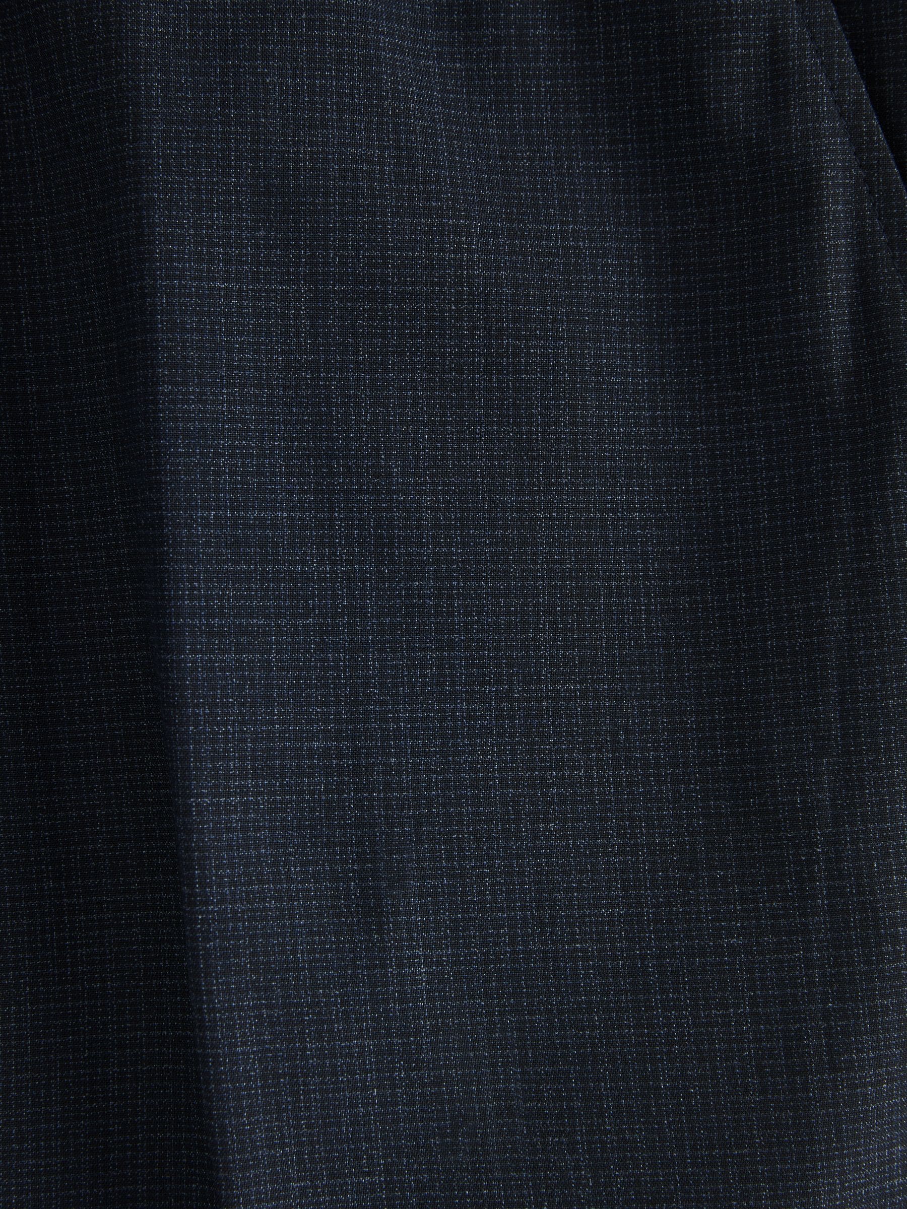 Donkerblauw - Normale Pasvorm - Modieuze broek met textuur