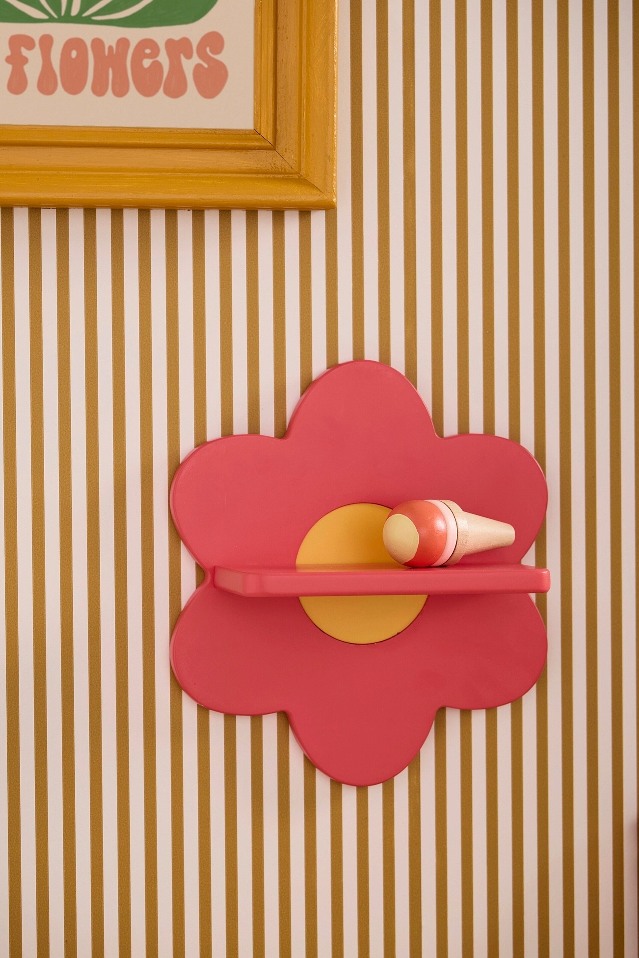 Kids Concept Regalbrett Blume rosa