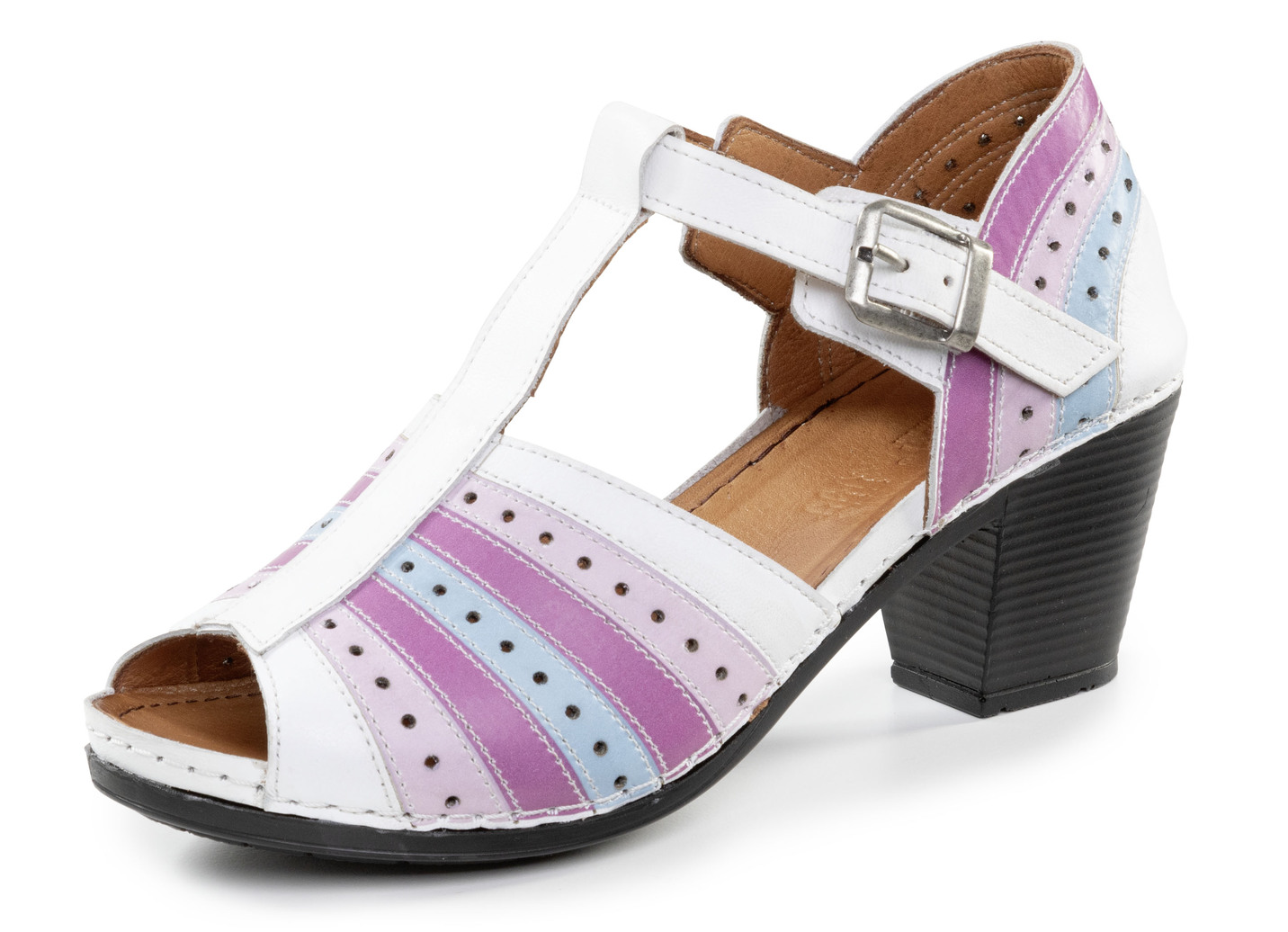 Gemini Stegspangen-Sandalette mit Zierlochung