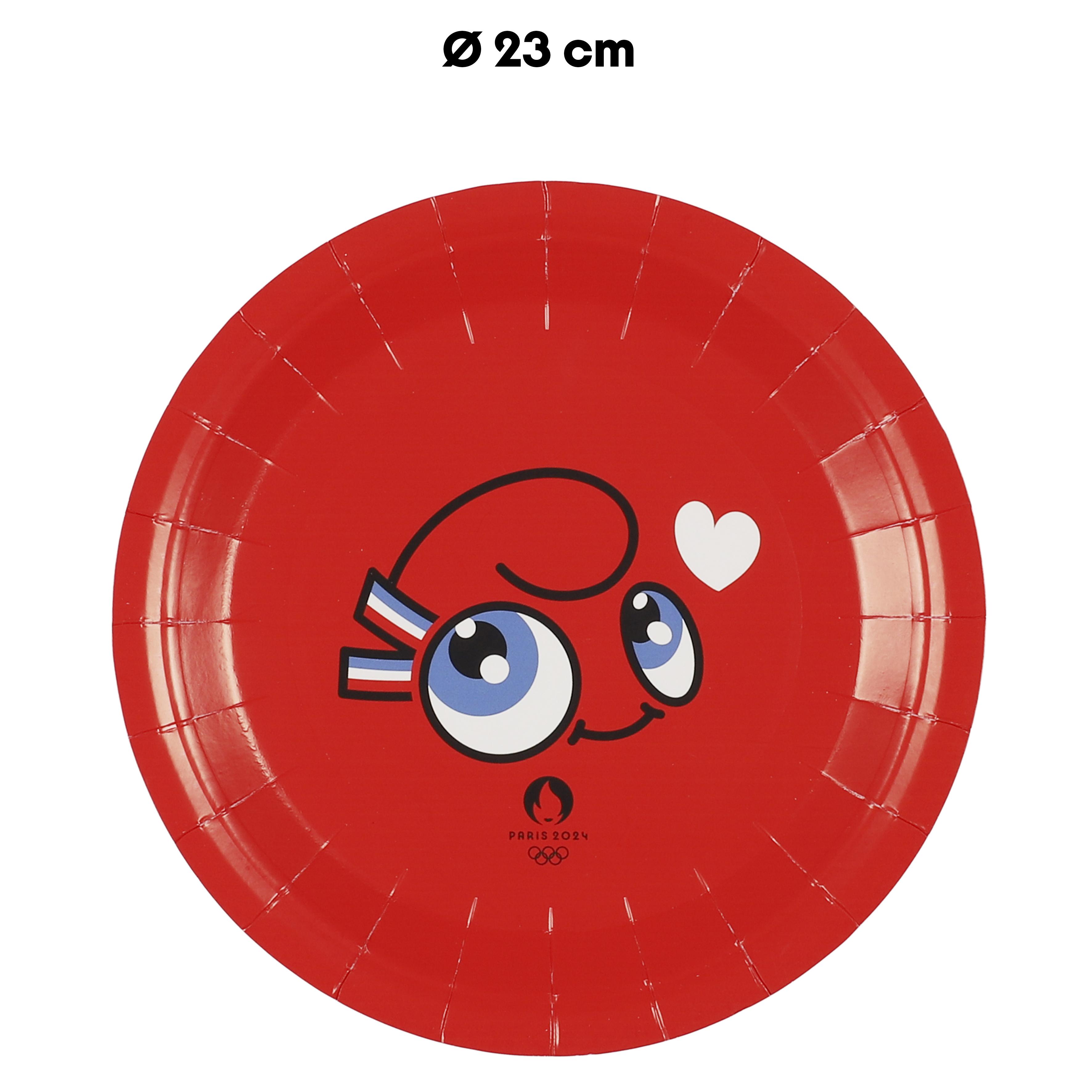 ASSIETTE CARTON MASCOTTE LOVE 23CM X6 PIECES