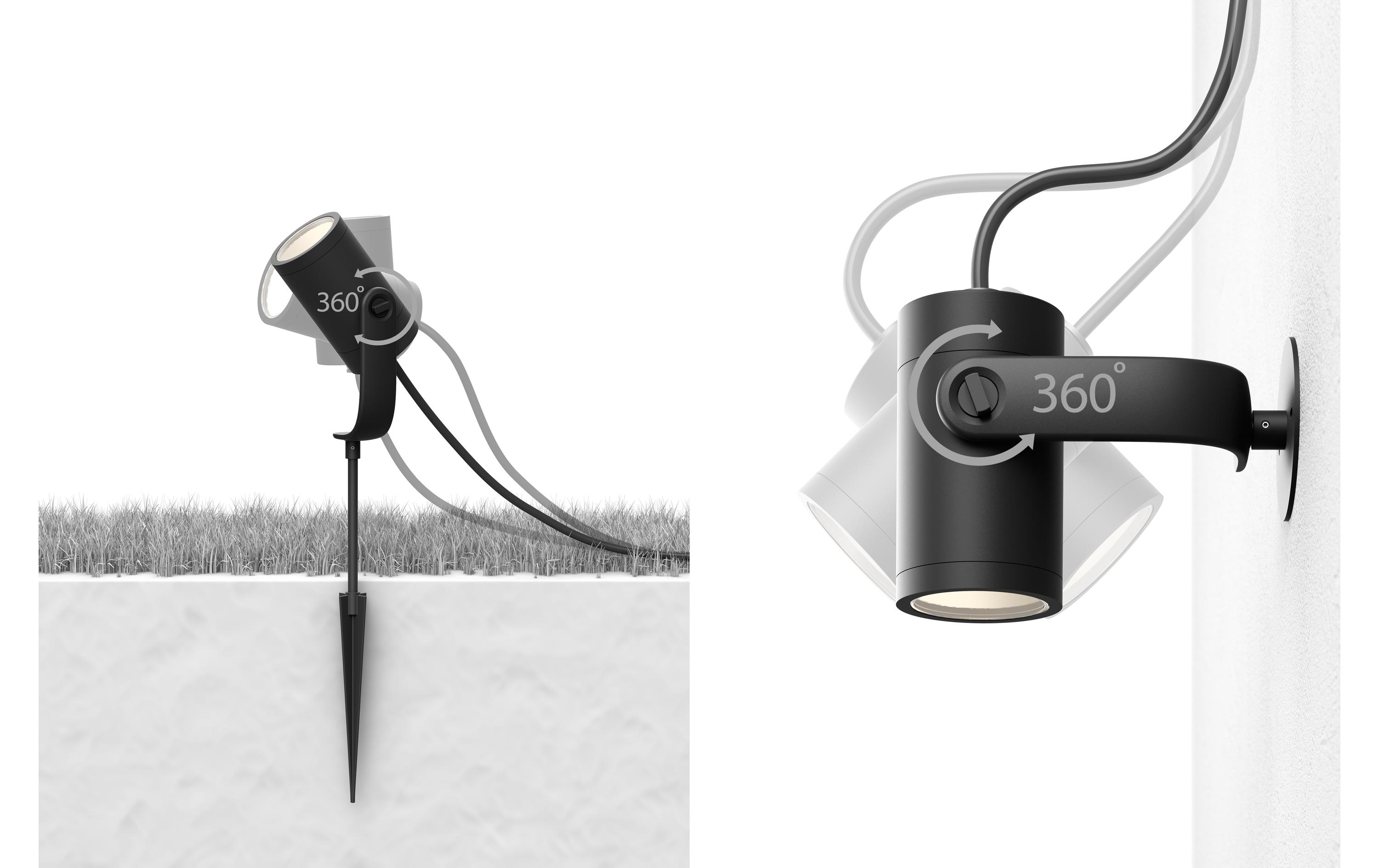 Outdoor Gartenspot White & Col. Amb. Lily Kit, Schwarz<br>Starterset für smarte Outdoor-Beleuchtung