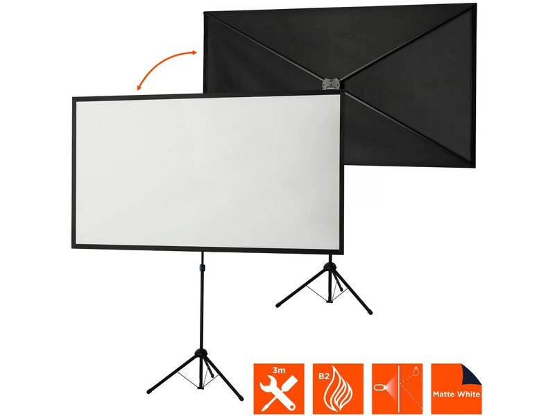 Celexon Stativleinwand Ultra-Lightweight 199x112 cm 16:9 Mobile Stativ-Leinwand