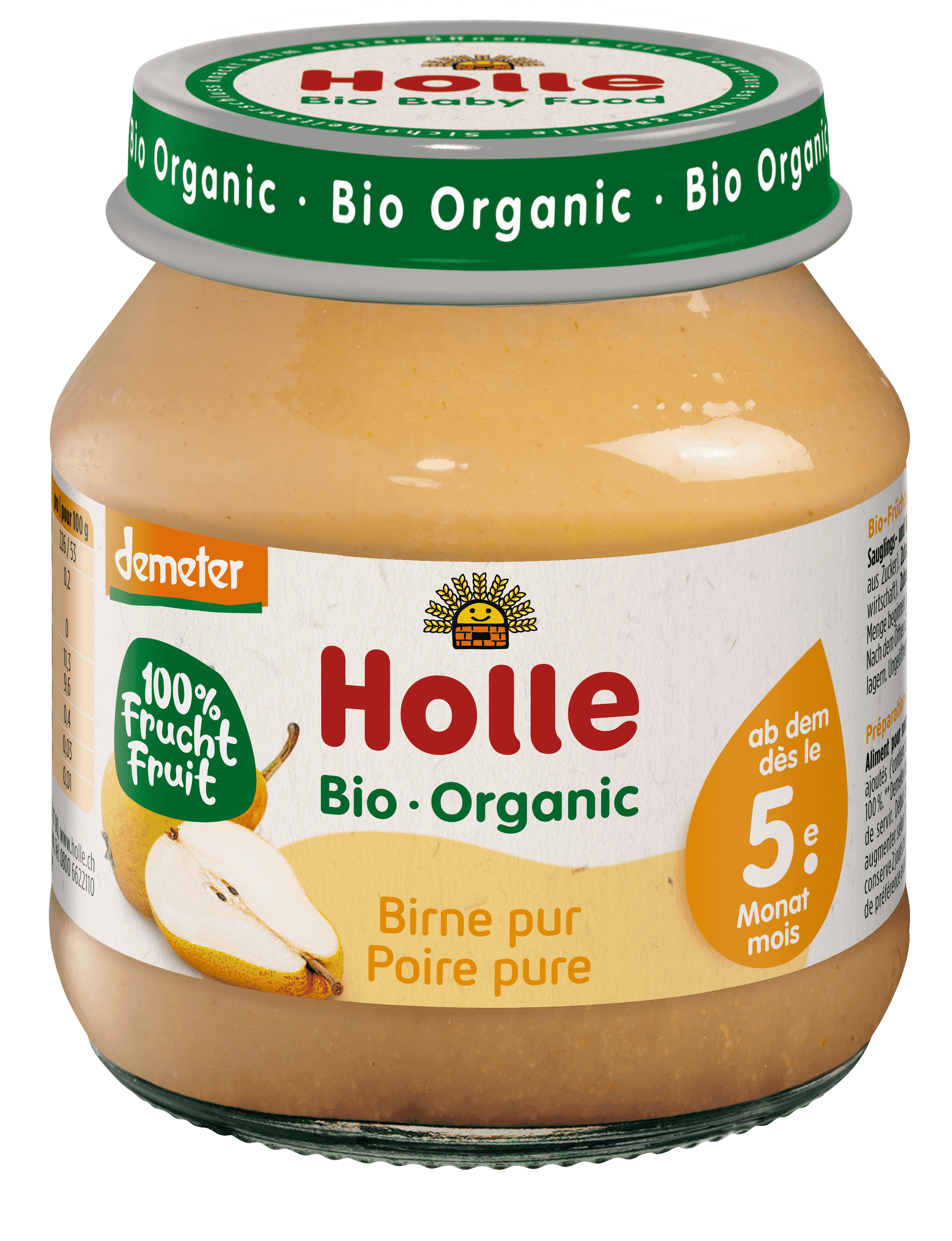 HOLLE Birne pur demeter Bio 125 g