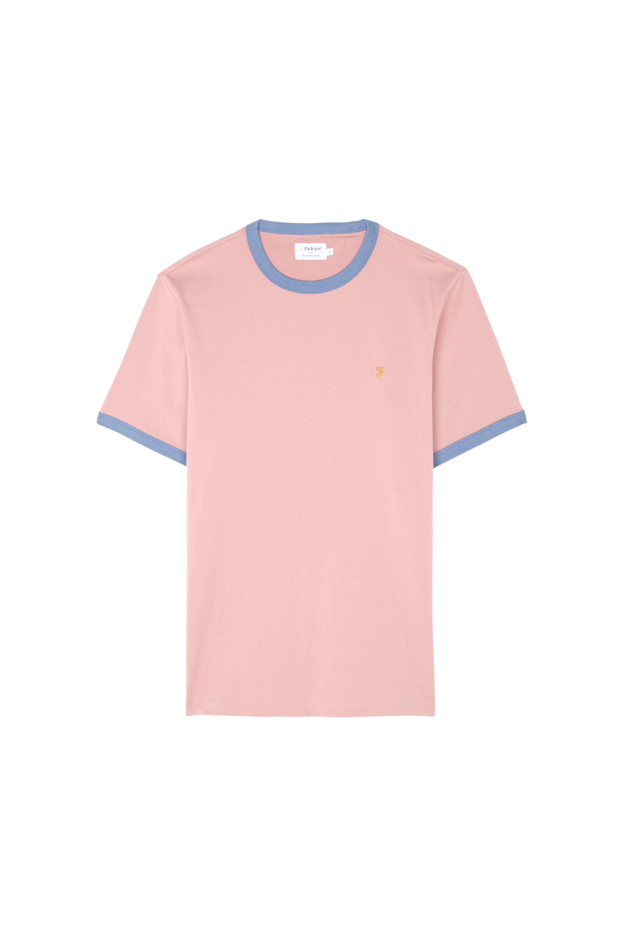 FARAH t-shirt TEES F4KFD041 GROVES RINGER Rose