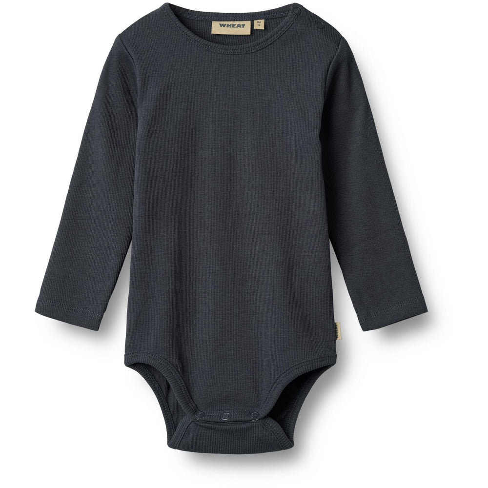 Køb Wheat Navy Rib Body L/S Spencer