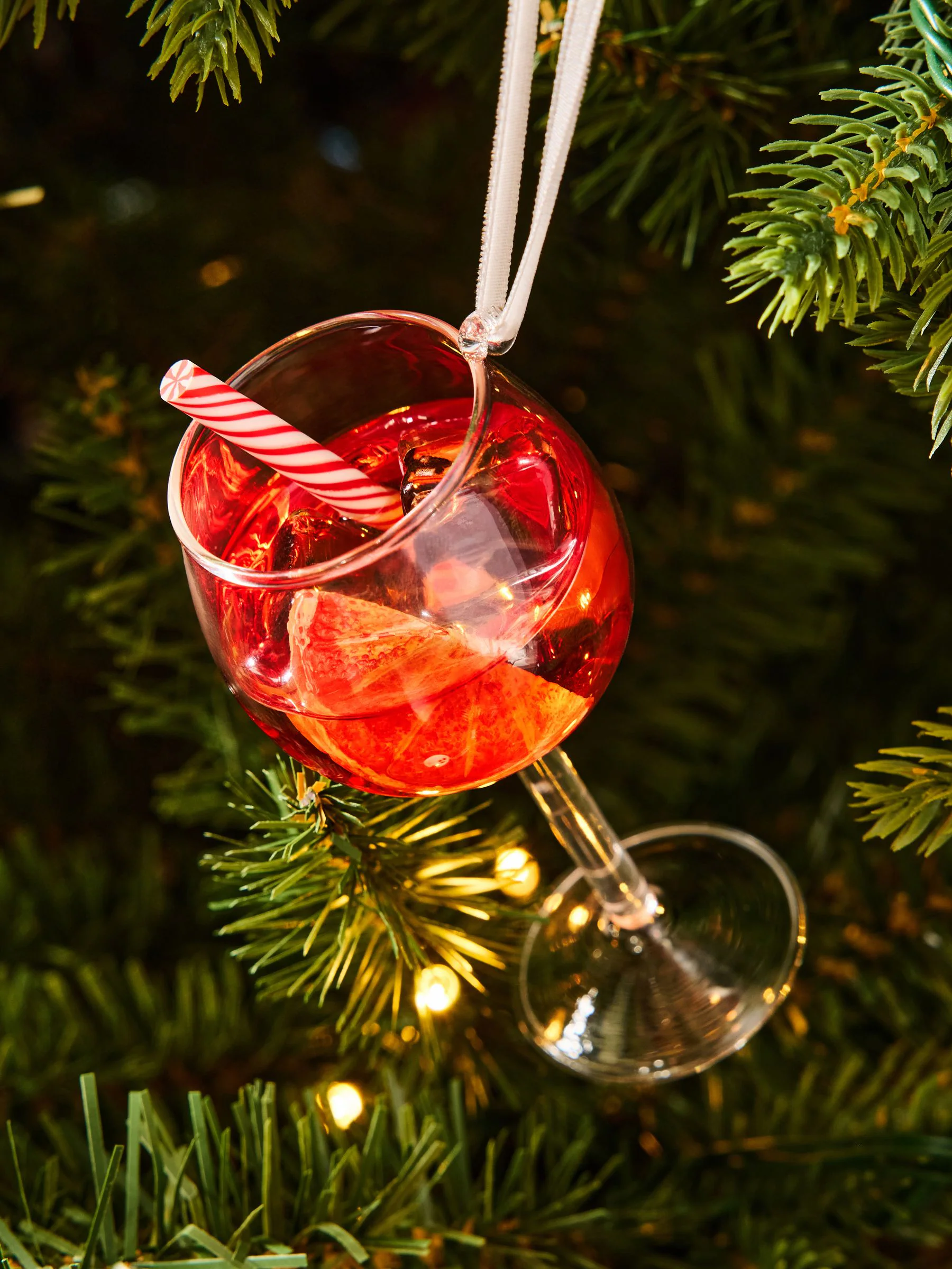 Set van 6 glazen cocktail Kerstmis ballen